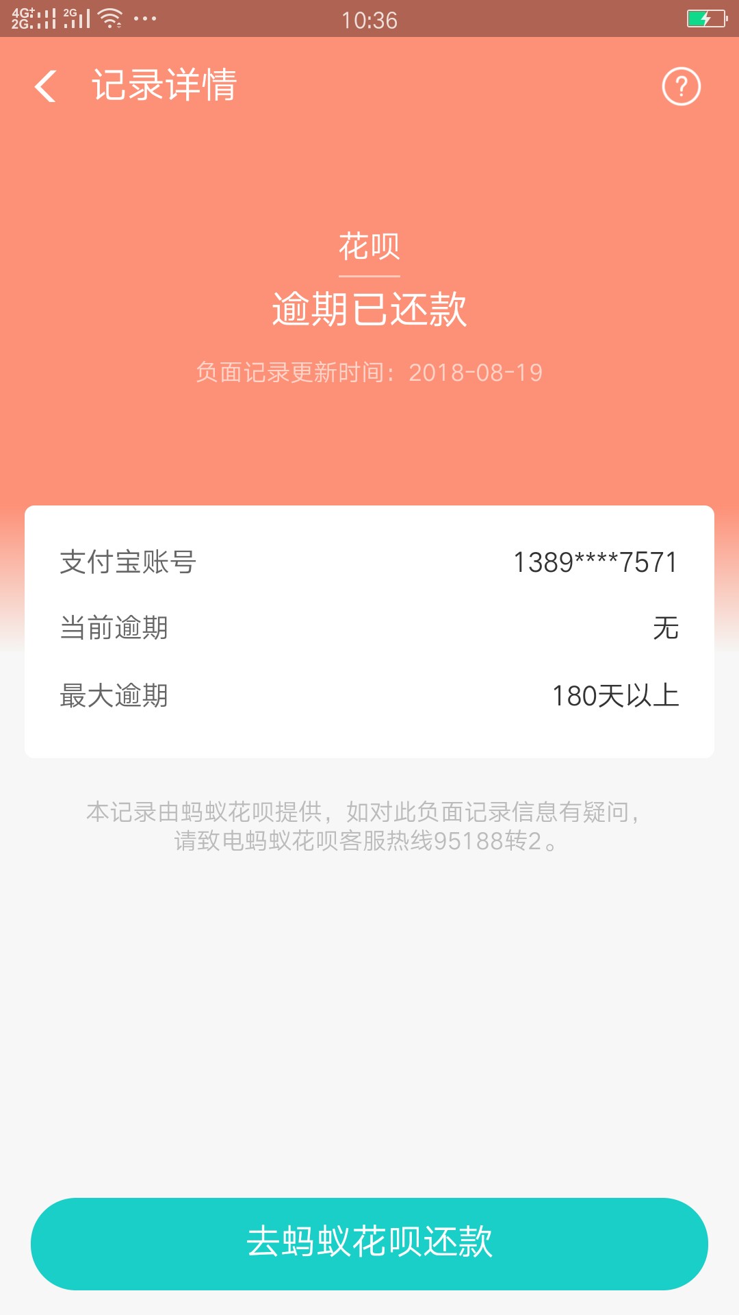 蚂蚁花呗上征信吗
