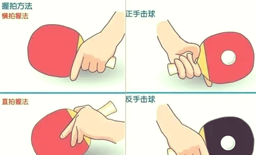 乒乓球拍的正确的握法